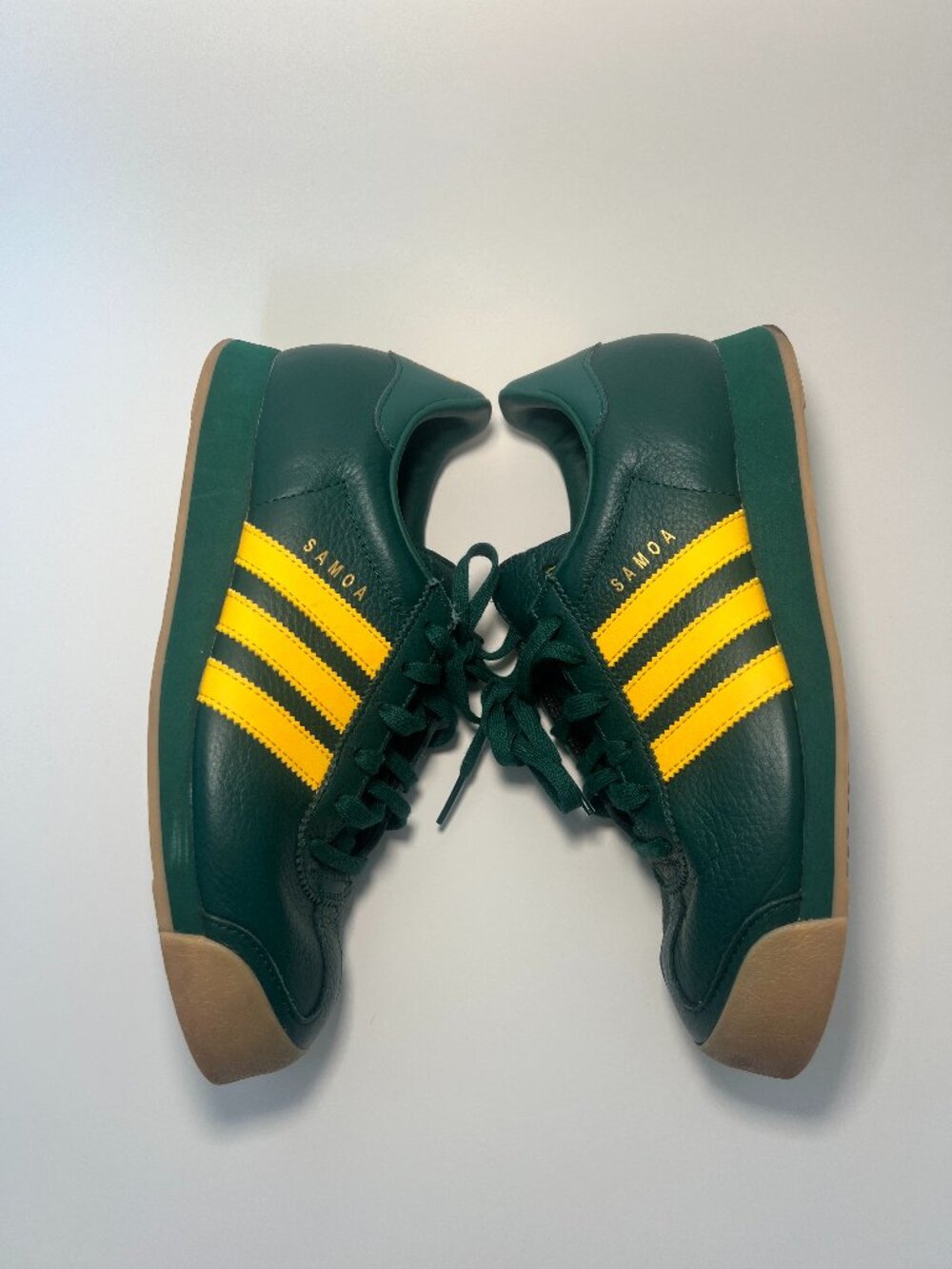 Adidas Samoa Sneakers, Green/Yellow, Size 6.5